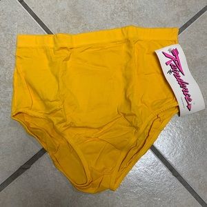 Adult Size Large Gold Cheerleading Dance Tennis Skating Golf Bloomers NWT